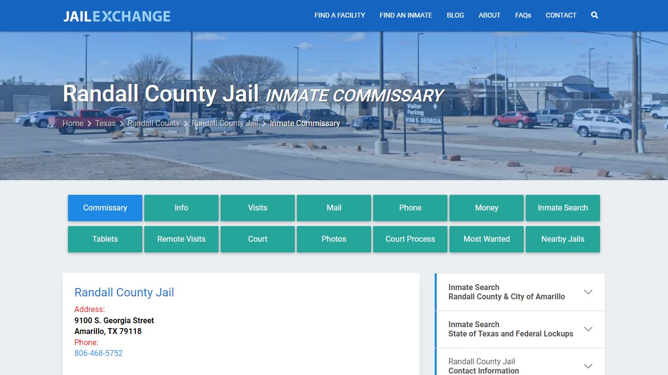Inmate Commissary, Care Packs - Randall County Jail, TX