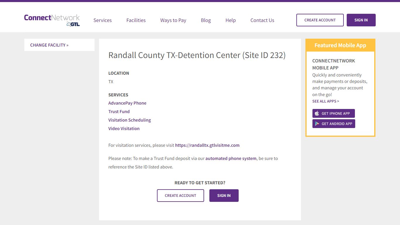 Randall County TX-Detention Center | ConnectNetwork